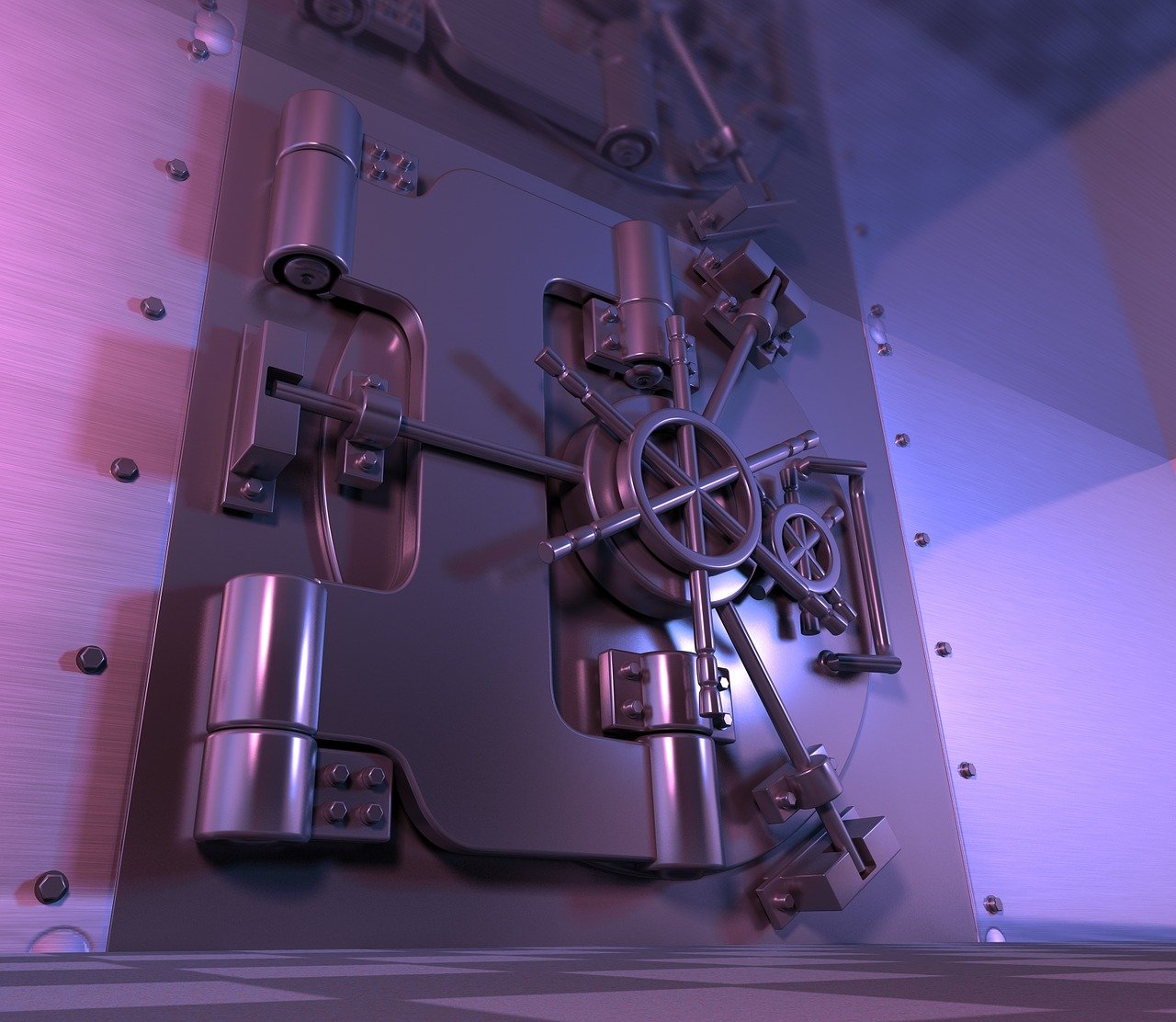 picture of a bank vault bitcoin self-custody